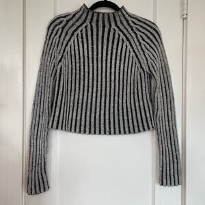 Mock neck striped knitted sweater J.O.A. Los Angeles XS